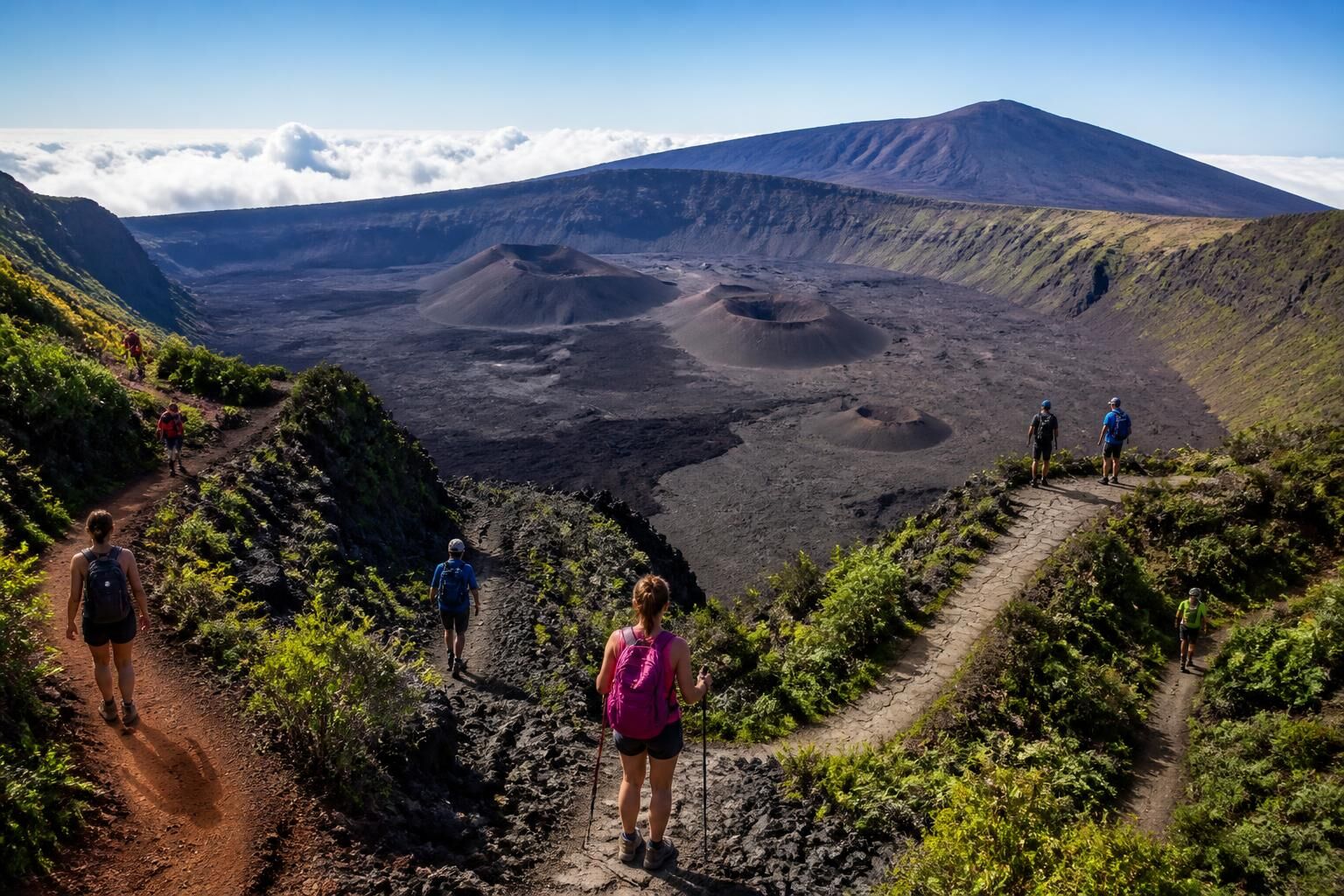 Top 5 randonnées au Pic Saint-Loup à ne pas manquer Explorez le Piton de la Fournaise à travers 5 randonnées incontournables offrant des paysages volcaniques spectaculaires et une aventure inoubliable au cœur de La Réunion.