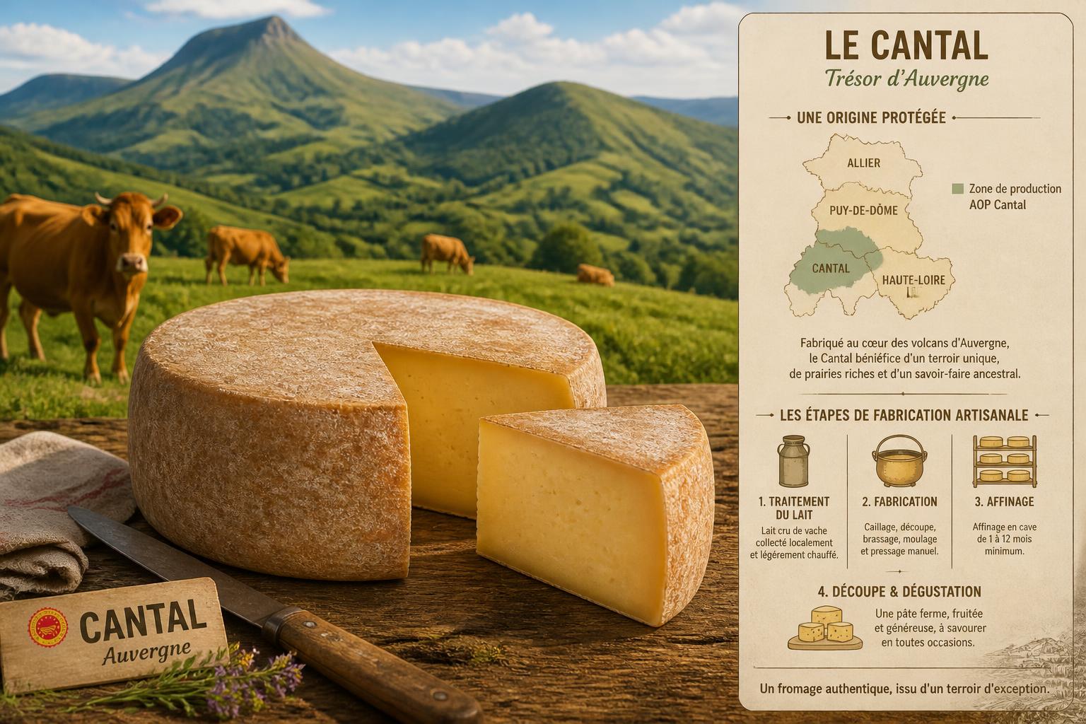 découvrez le cantal, un fromage traditionnel d'auvergne au goût riche et authentique, parfait pour les amateurs de saveurs fromagères uniques.