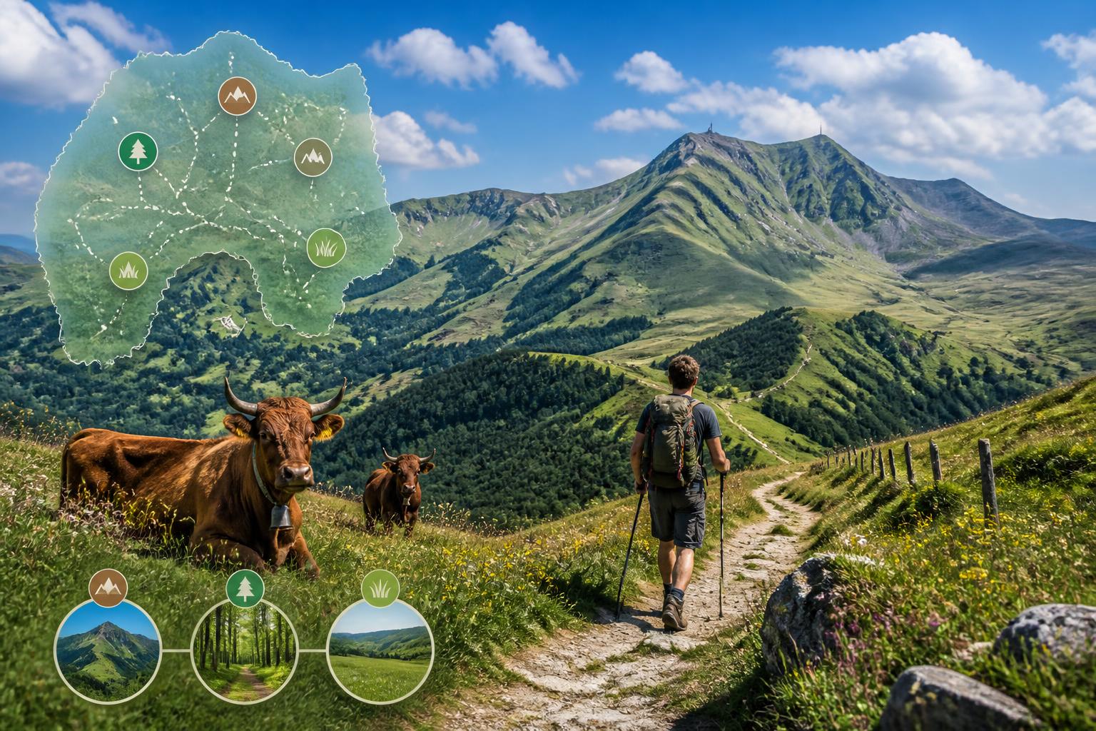 découvrez les plus belles randonnées du cantal et explorez des paysages naturels à couper le souffle entre volcans, lacs et vallées verdoyantes.