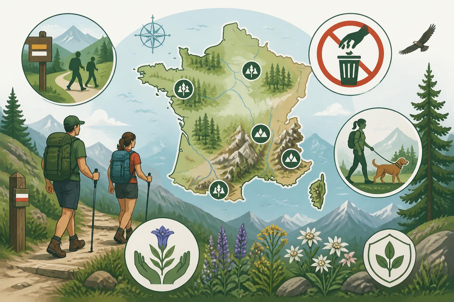 Randonnée responsable : règles à connaître en France découvrez les règles essentielles pour pratiquer la randonnée responsable en france et préserver la nature lors de vos balades.