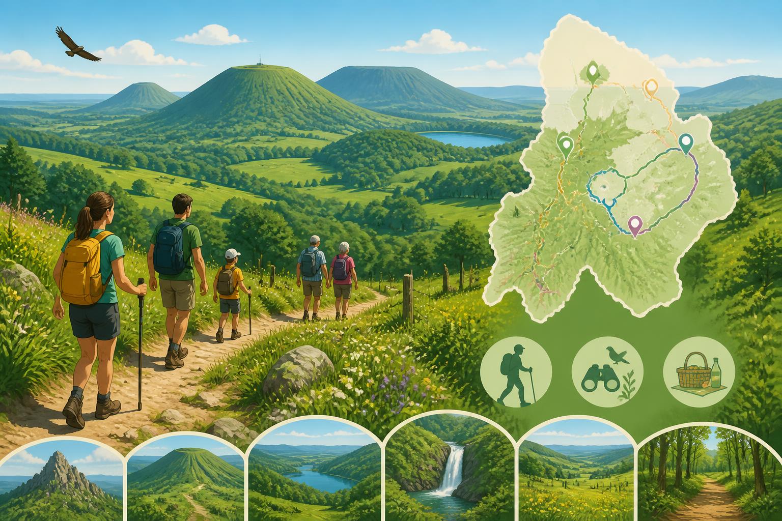 Randonnées panoramiques dans les Alpes françaises découvrez les meilleures randonnées faciles en auvergne pour profiter de paysages magnifiques et accessibles à tous, parfaites pour une escapade nature en famille ou entre amis.