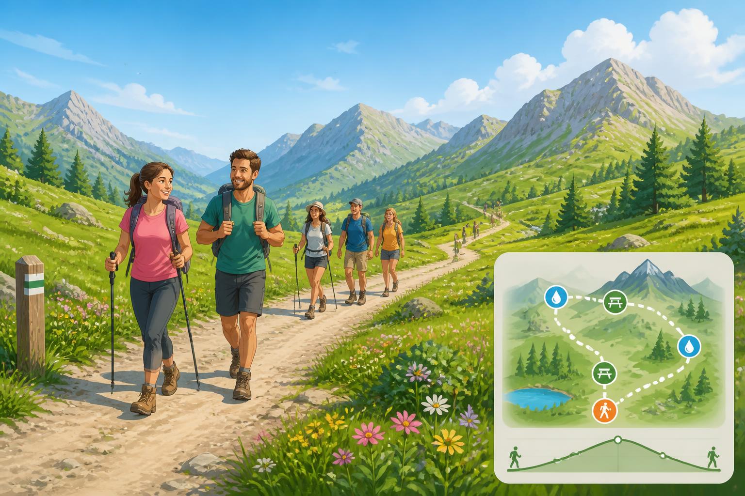 Randonnées faciles en montagne pour débutants découvrez nos randonnées faciles en montagne spécialement conçues pour les débutants. profitez de paysages magnifiques en toute sécurité et à votre rythme.