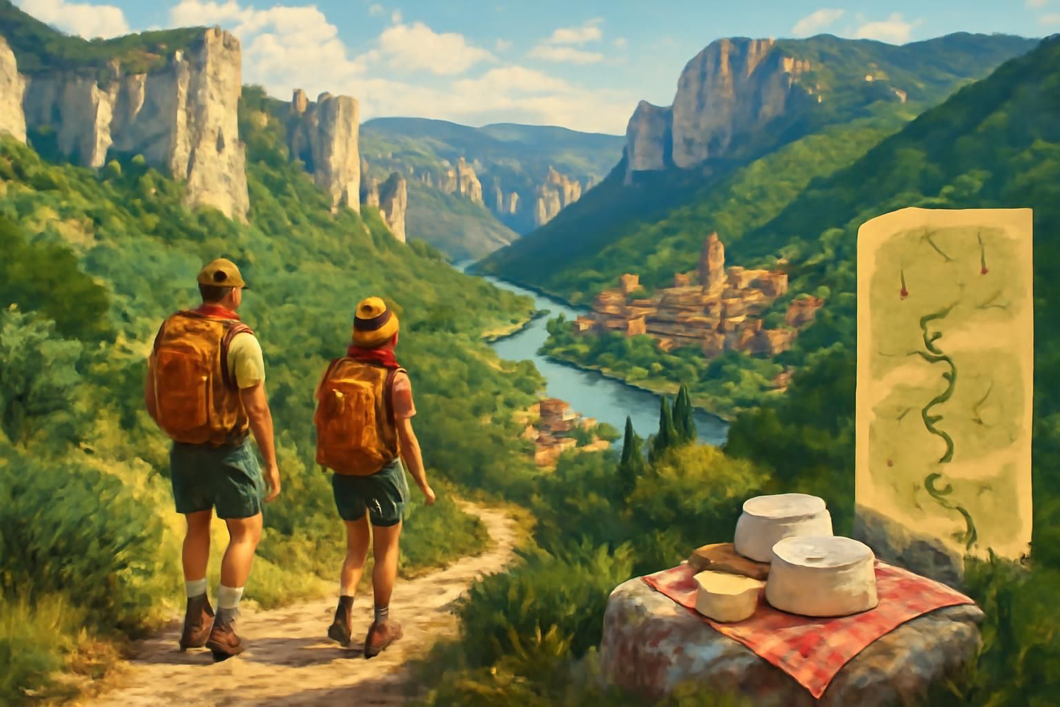 découvrez les plus belles randonnées des gorges du tarn, entre paysages grandioses des causses, charmants villages authentiques et dégustation des fromages traditionnels de lozère.