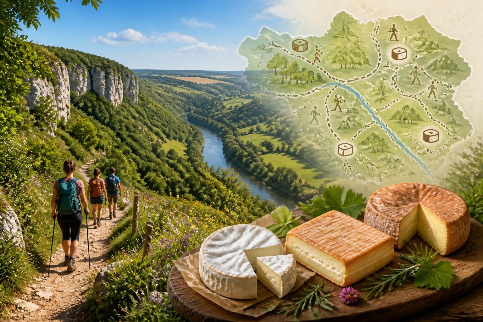 découvrez la normandie à pied en explorant les sentiers pittoresques de la suisse normande et savourez des fromages d'exception lors d'une aventure authentique et gourmande.