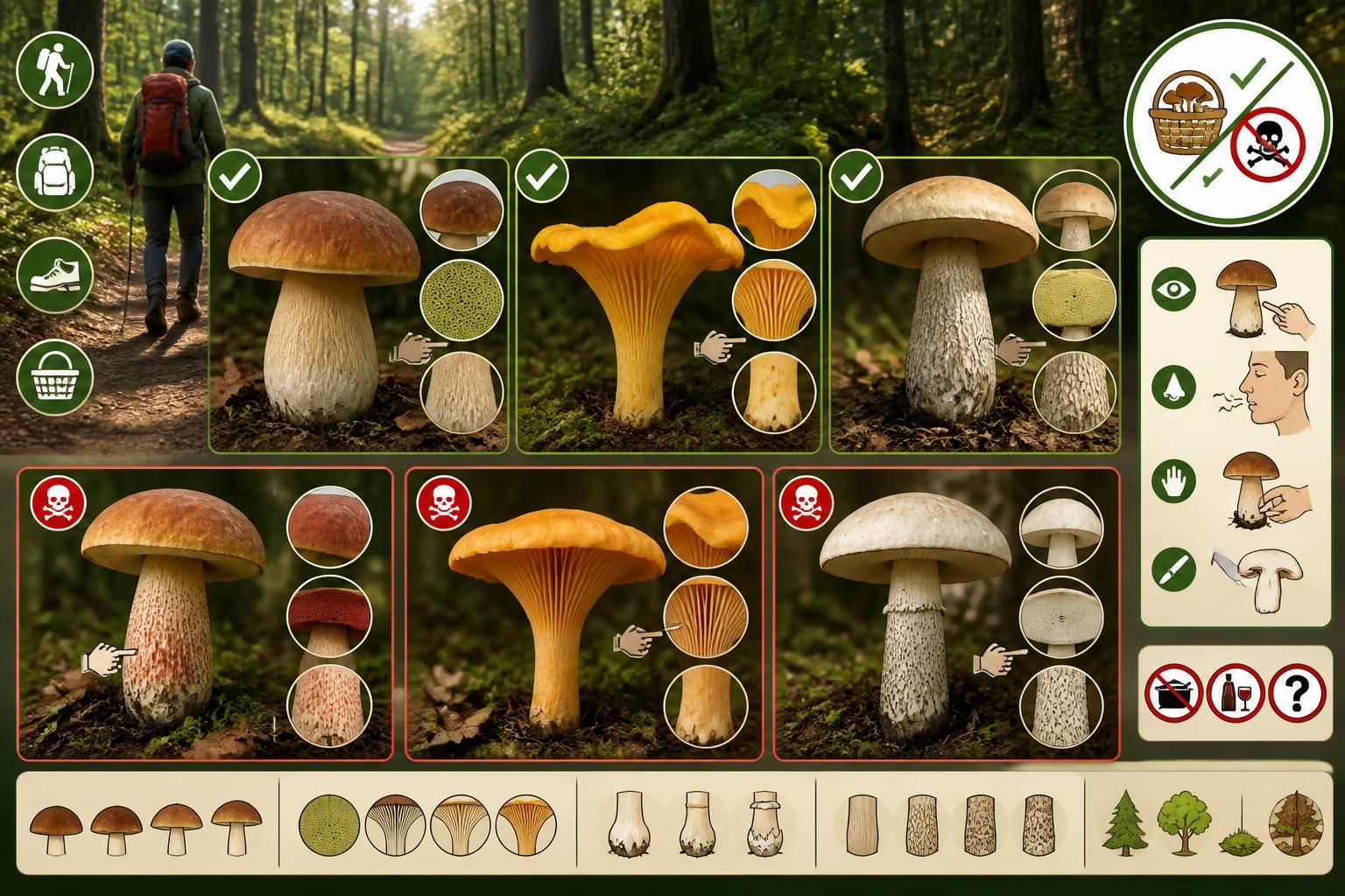 Reconnaître les champignons comestibles en randonnée (et les confusions à éviter) apprenez à identifier les champignons comestibles lors de vos randonnées et découvrez les principales confusions à éviter pour cueillir en toute sécurité.