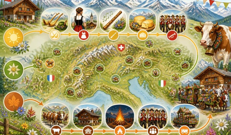 découvrez l'agenda complet des fêtes de l'alpage 2026 : toutes les célébrations traditionnelles en montagne de juillet à septembre pour vivre l'été au cœur des sommets.