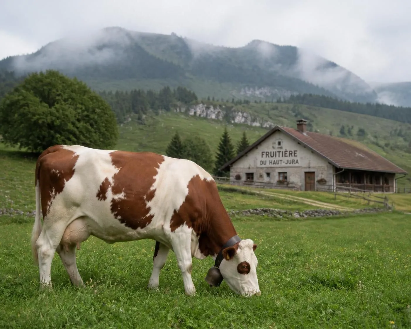 découvrez le processus complet de fabrication du comté aop dans le jura, de la traite des vaches à la fruitière jusqu'à l'affinage en cave, pour un fromage d'exception.