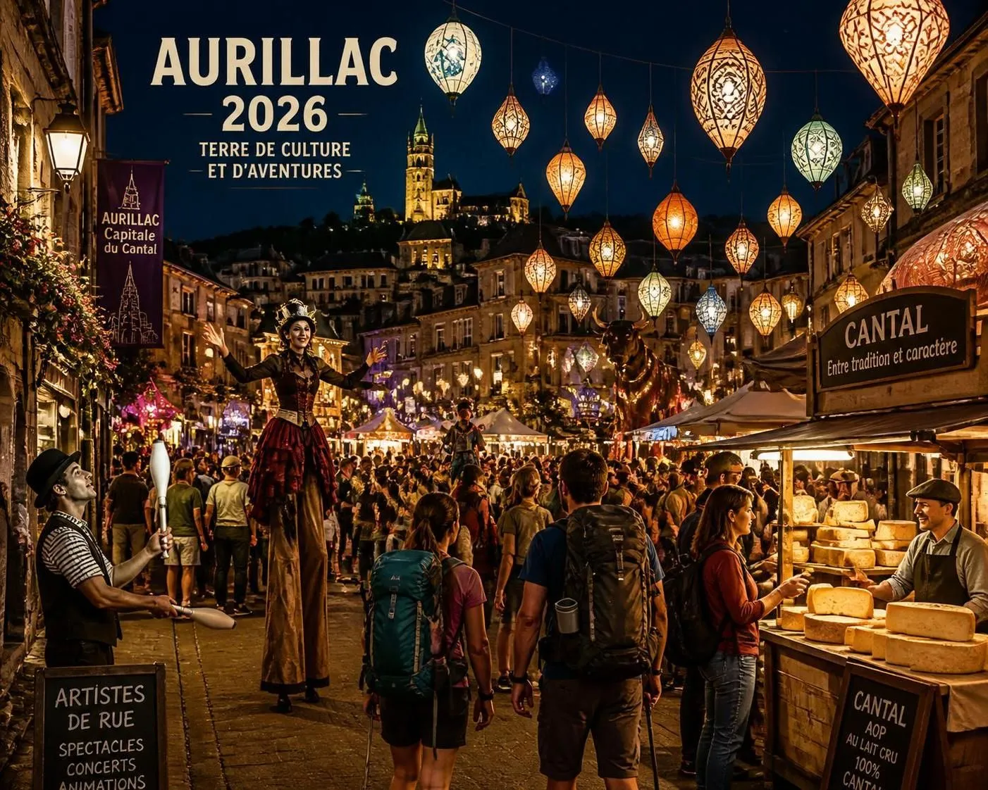 découvrez le festival d'aurillac 2026, un événement unique où arts de rue et saveurs des fromages du cantal se mêlent, offrant aux randonneurs une expérience festive et authentique au cœur de la nature.