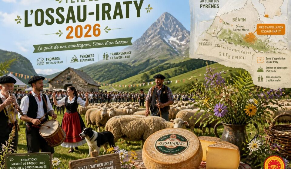découvrez la fête de l'ossau-iraty 2026, une célébration authentique du fromage basque au cœur des pyrénées béarnaises, mettant à l'honneur l'estive et les traditions locales.
