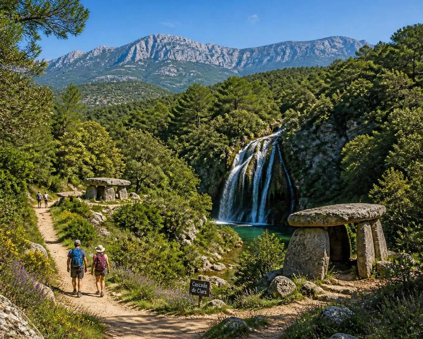 découvrez la cascade de clars dans les préalpes d'azur, une randonnée rafraîchissante qui vous fait voyager entre dolmens néolithiques et dégustation des fromages authentiques de provence.