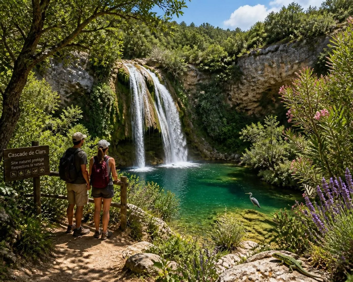 découvrez la cascade de clars dans les préalpes d'azur lors d'une randonnée rafraîchissante entre dolmens néolithiques et dégustation de fromages traditionnels de provence.