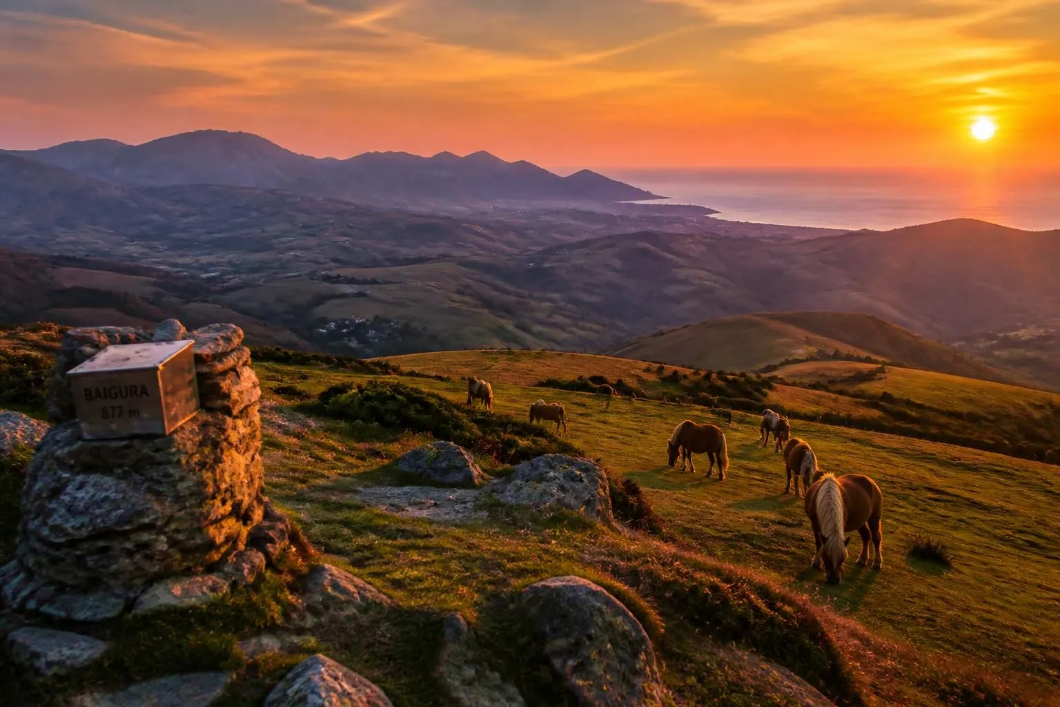 découvrez le mont baïgura au pays basque, offrant un panorama exceptionnel à 360° sur les pyrénées et l'atlantique, avec une dégustation du célèbre fromage d'ossau-iraty en chemin.