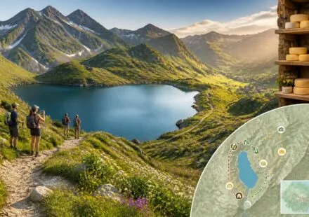 découvrez le lac d'éstaing dans les pyrénées béarnaises : une randonnée autour du lac oublié d'arrens-marsous, avec ses paysages enchanteurs et la dégustation des fromages authentiques de la vallée.