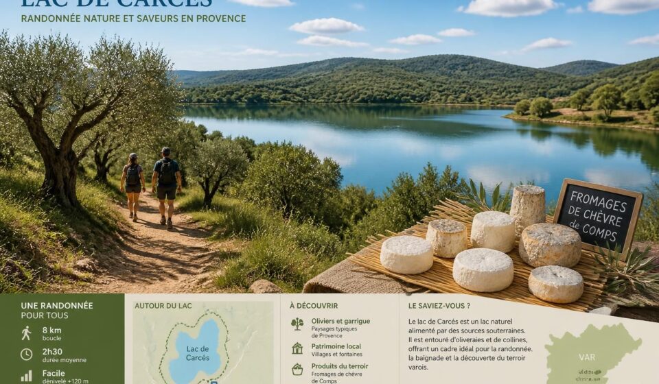 Le lac de Carcès dans le Var : randonnée au bord du lac naturel de Provence entre oliviers et les fromages de chèvre de Comps découvrez le lac de carcès dans le var, une randonnée en provence entre oliviers, paysages naturels et dégustation de fromages de chèvre de comps au bord du lac.