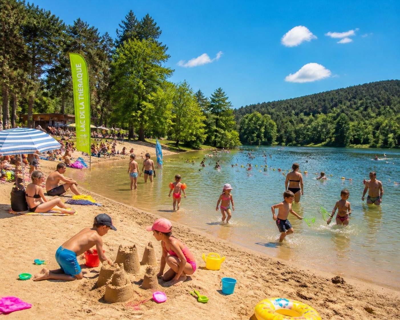 découvrez le lac de la thésauque en haute-garonne : un lieu idéal pour la baignade et la randonnée autour du plan d'eau de revel, tout en profitant des produits locaux authentiques.