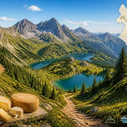 découvrez le massif de belledonne en isère : randonnez autour des lacs de sept-laux, explorez les cols pittoresques et savourez les fromages artisanaux d'allevard en chemin.