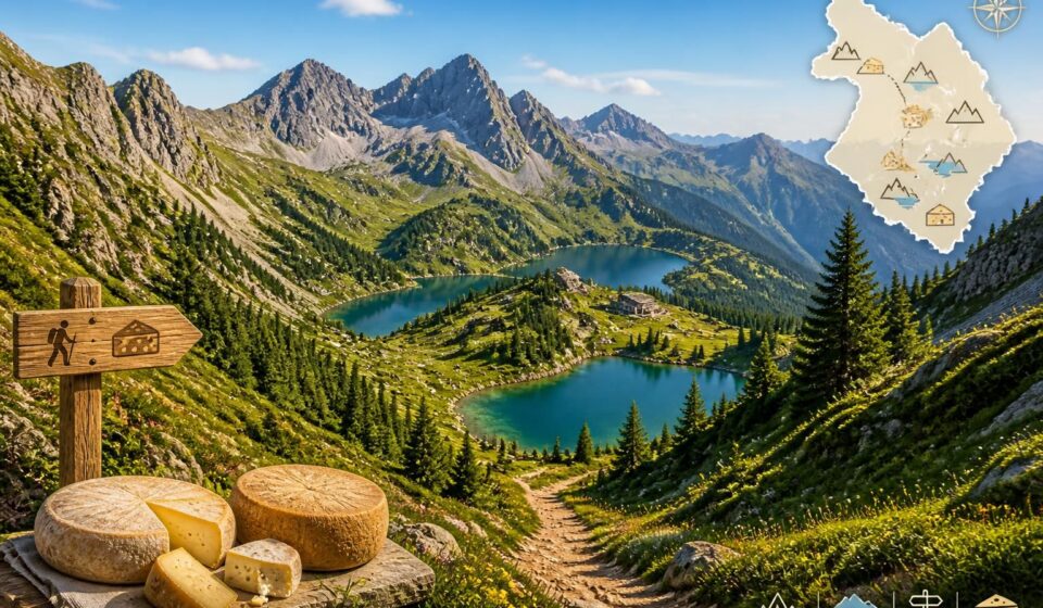 découvrez le massif de belledonne en isère : randonnez autour des lacs de sept-laux, explorez les cols pittoresques et savourez les fromages artisanaux d'allevard en chemin.
