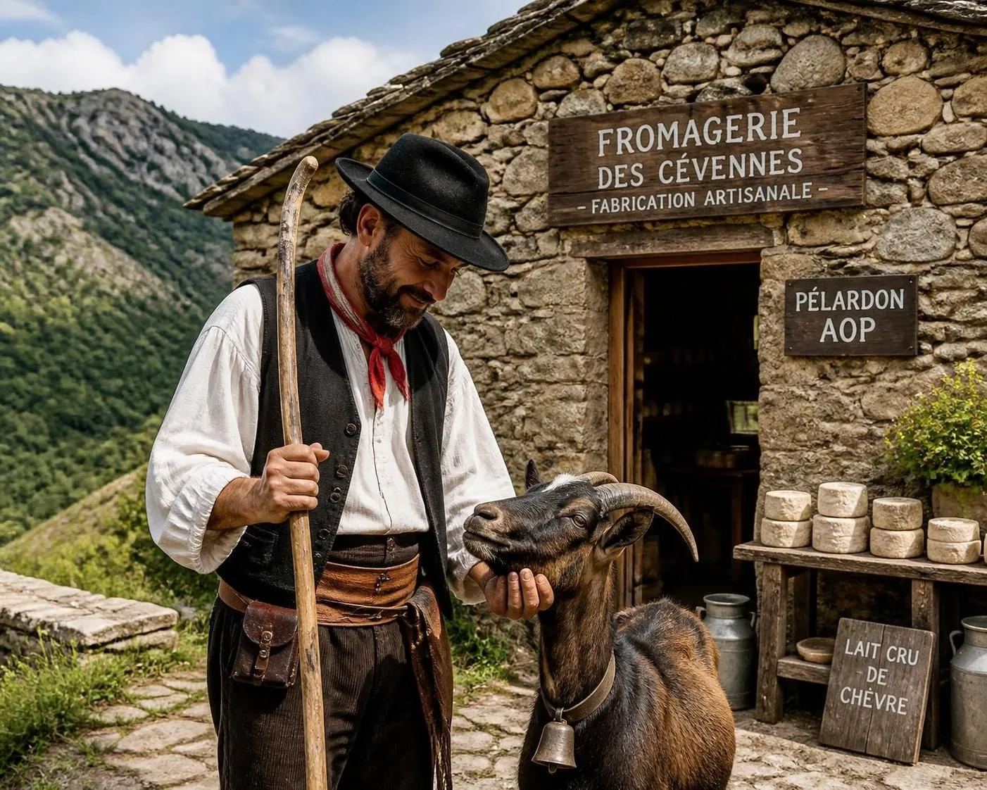 découvrez le pélardon des cévennes aop en rencontrant les chevriers gardois et en dégustant les fromages fermiers authentiques des garrigues.