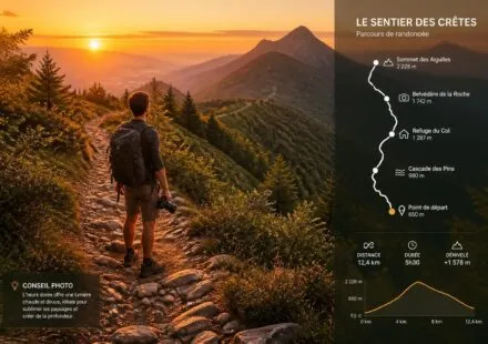 découvrez comment capturer la beauté des paysages en randonnée grâce à la lumière dorée, une composition soignée et un matériel léger adapté aux sentiers.