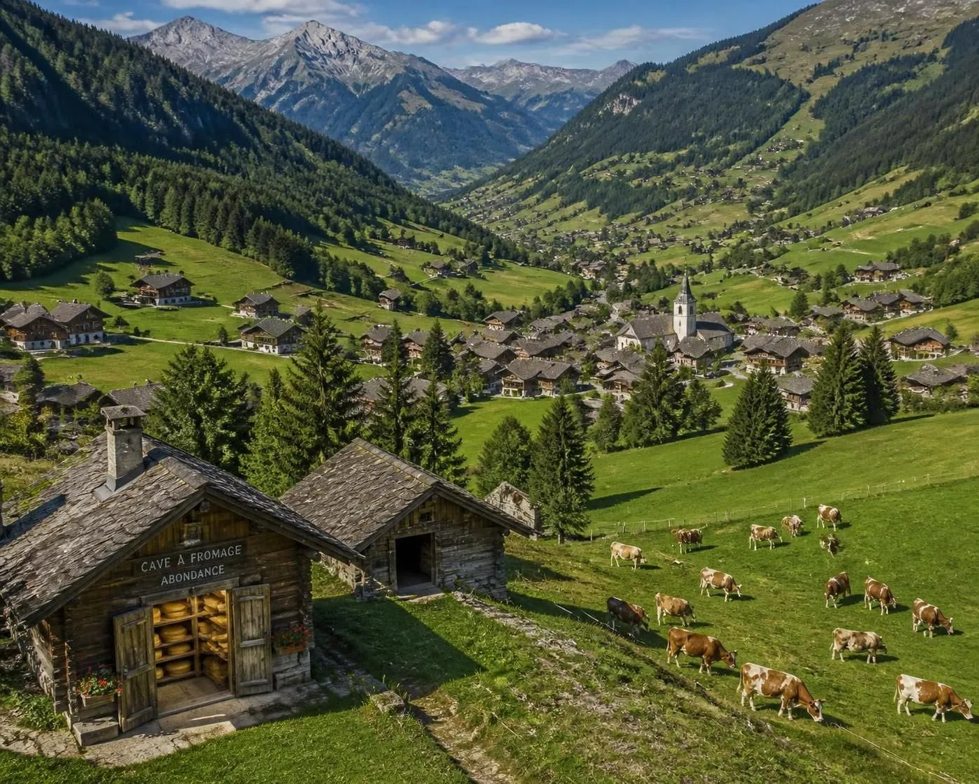 découvrez l'abondance aop de haute-savoie, ses caves traditionnelles situées entre thonon et morzine, et profitez des magnifiques randonnées dans le massif du chablais.