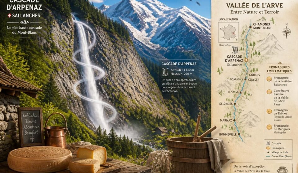 La Cascade d’Arpenaz à Sallanches : la plus haute cascade du Mont-Blanc en boucle avec les fromageries de la vallée de l’Arve découvrez la cascade d'arpenaz à sallanches, la plus haute cascade du mont-blanc, lors d'une randonnée en boucle incluant les charmantes fromageries de la vallée de l'arve. une aventure nature et gastronomie à ne pas manquer.