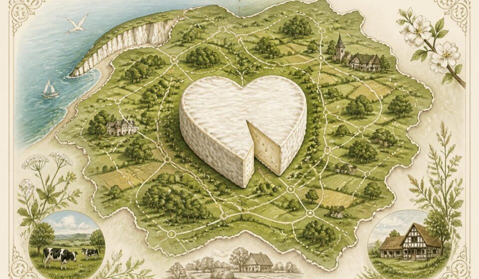 découvrez le neufchâtel de normandie aop, fromage en forme de cœur typique de seine-maritime, et explorez les sentiers pittoresques du pays de bray.