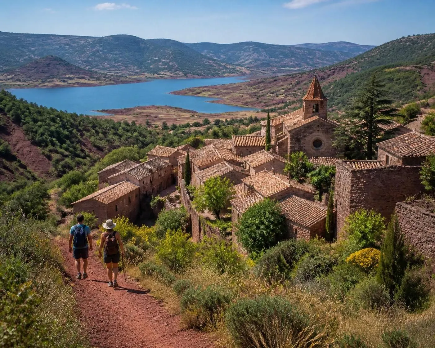 découvrez le lac du salagou dans l'hérault, un site unique aux terres rouges, entre lodÚve, les vignobles des terrasses du larzac et les délicieux fromages de brebis. partez pour un tour inoubliable autour du lac.