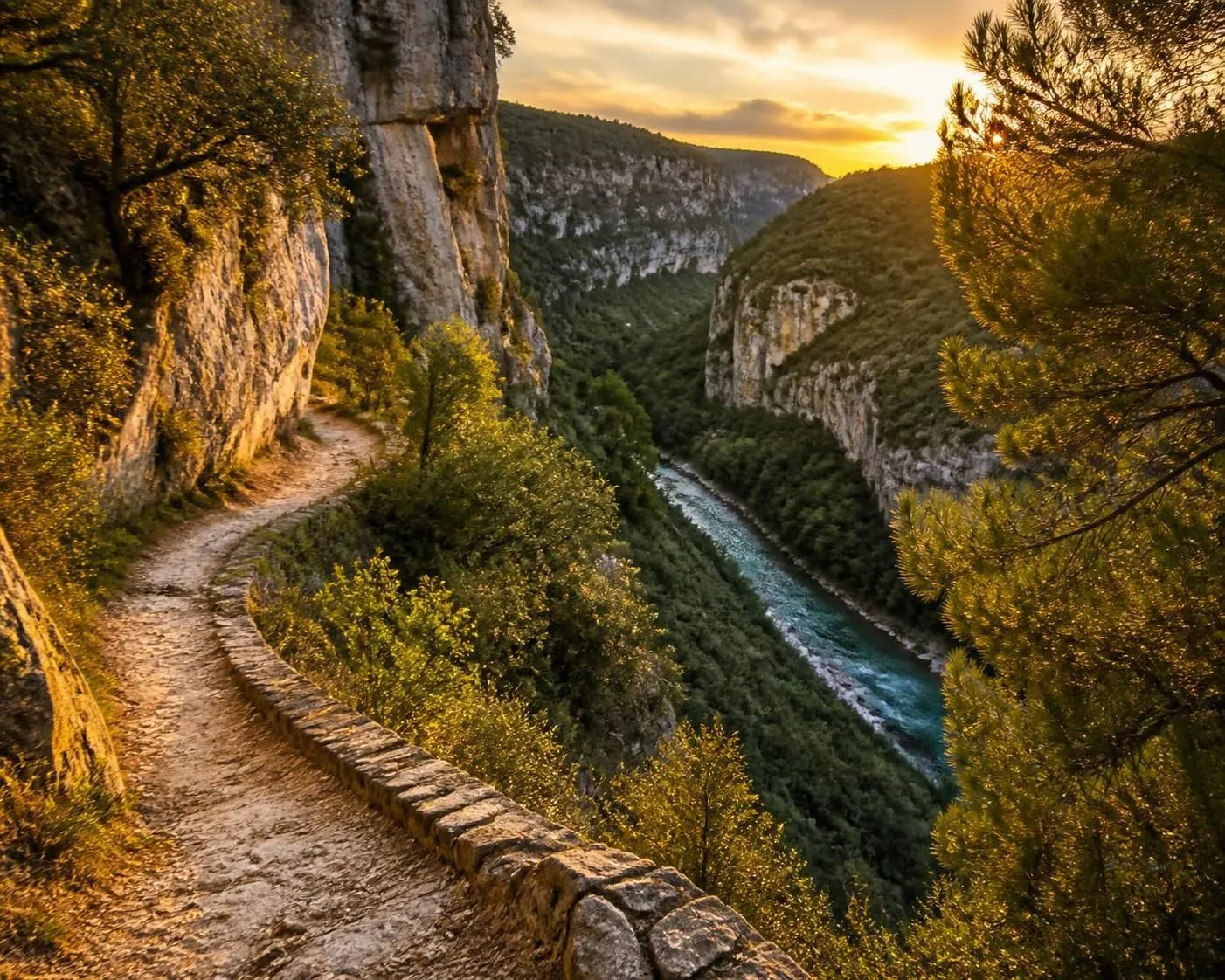 découvrez les gorges de trévans dans les alpes de haute-provence : une randonnée panoramique au-dessus d'esparron-de-verdon et la dégustation des célèbres fromages de chèvre de banon.