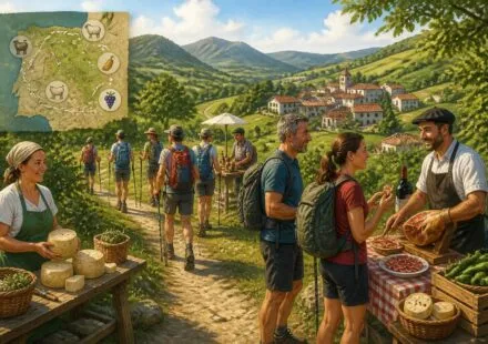découvrez les randonnées gourmandes au pays basque en septembre, avec des circuits pédestres agrémentés de haltes chez les producteurs locaux pour savourer les spécialités du terroir.